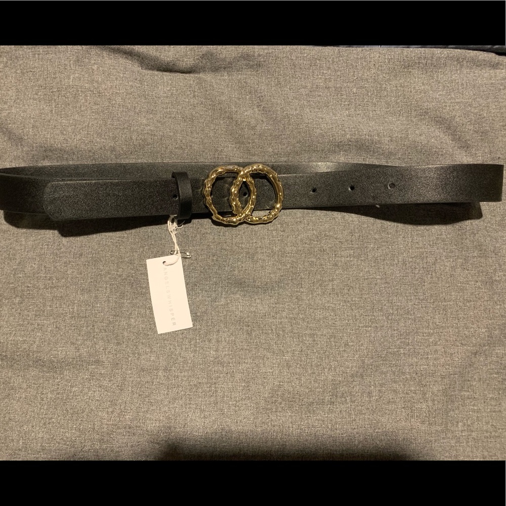 Black Belt with Double Gold Buckle